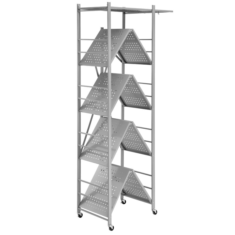 Tablette de rangement pliante avec roulettes