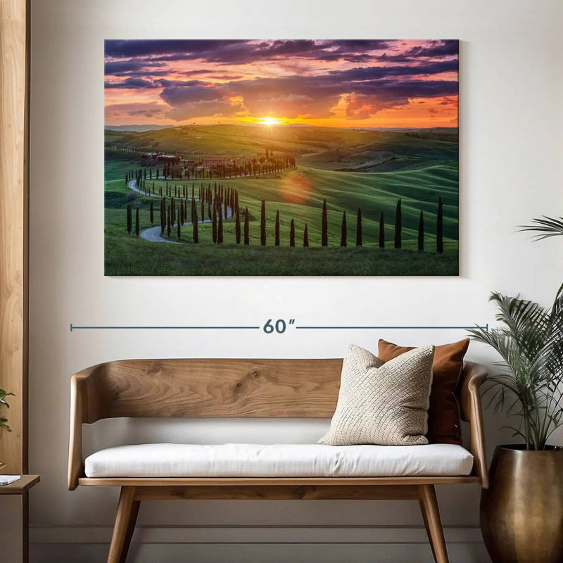 Ravi Sunset Over Tuscany, 34" H x 51" W