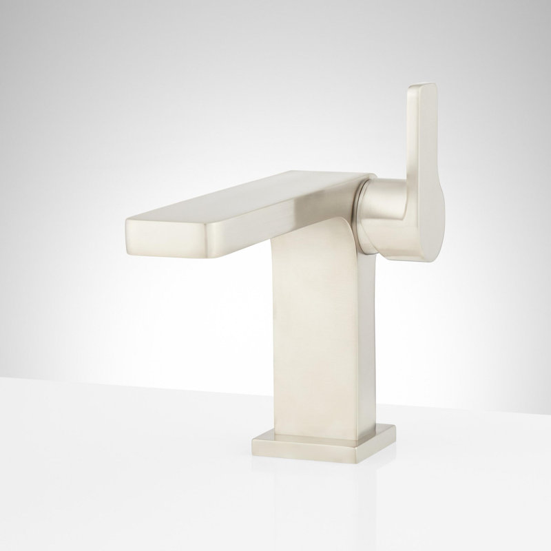 Robinet de salle de bain monotrou Hibiscus 1,2 GPM, Nickel brossé