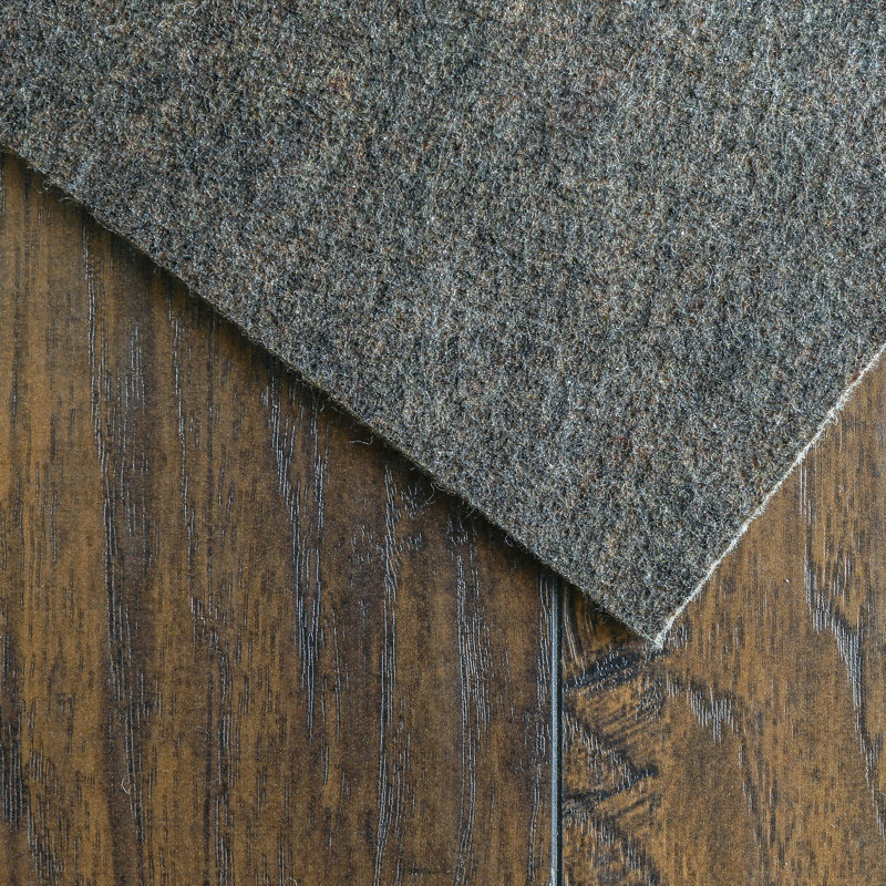 Contour-Lock Gray Felt and Rubber Non-Slip Rug Pad