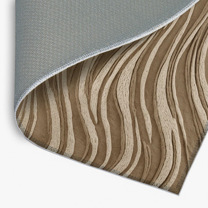 Tapis beige d'intérieur et d'extérieur Nature, Rectangle 4pi x 6 pi