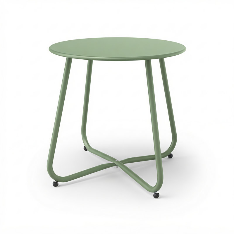 Table d'appoint extérieure en acier, Green