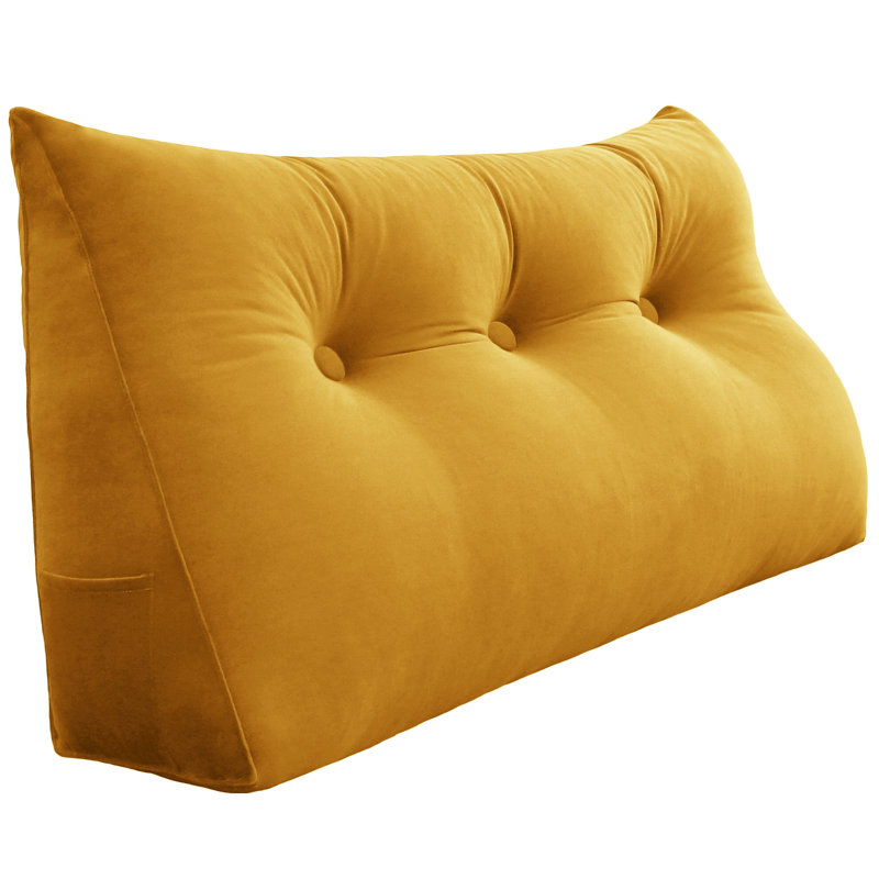 Wedge Reading Pillow, 50cm H x 100cm W, Yellow