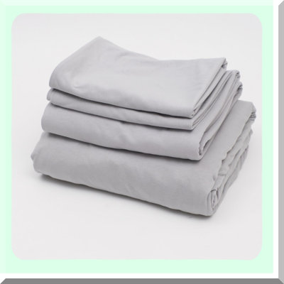 Ruffled Cotton Bed Sheet Set - Back to School Bedding with Long Ruffles - 100% Cotton - Cute Design - 1 Flat Sheet, 1 Fitted Sheet, 2 Pillowcases