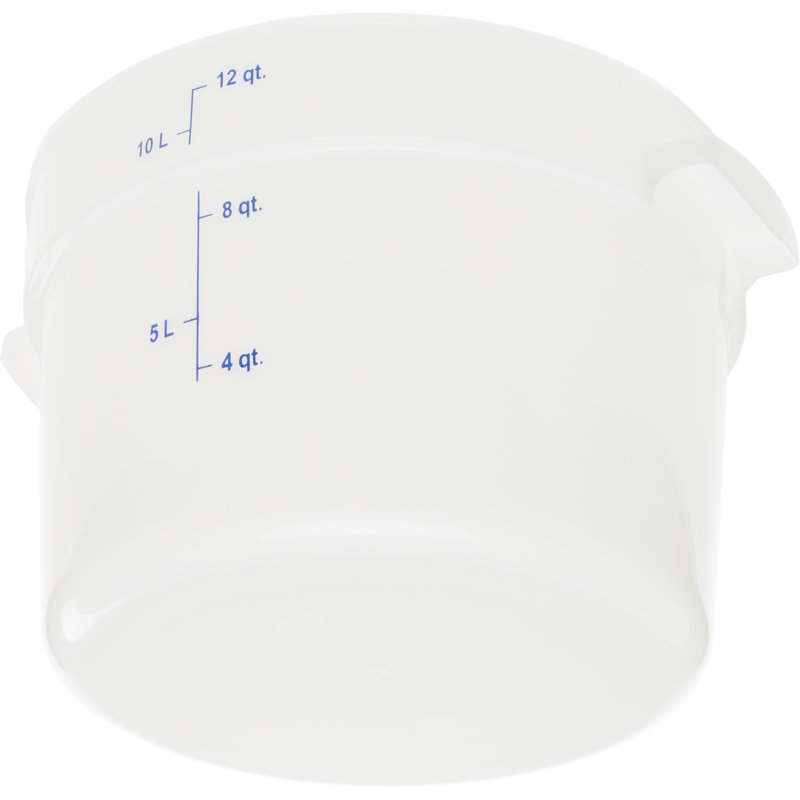 Contenant alimentaire rond 12 pintes - blanc, Blanc