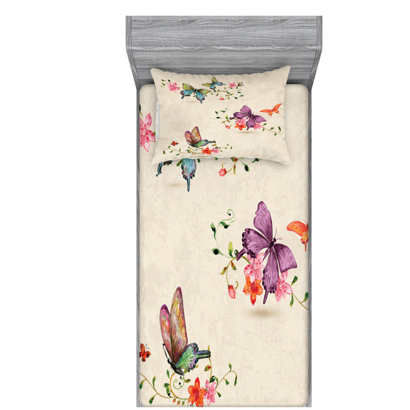 Microfiber Sheet Set, Twin Sheet Set with Fitted Sheet