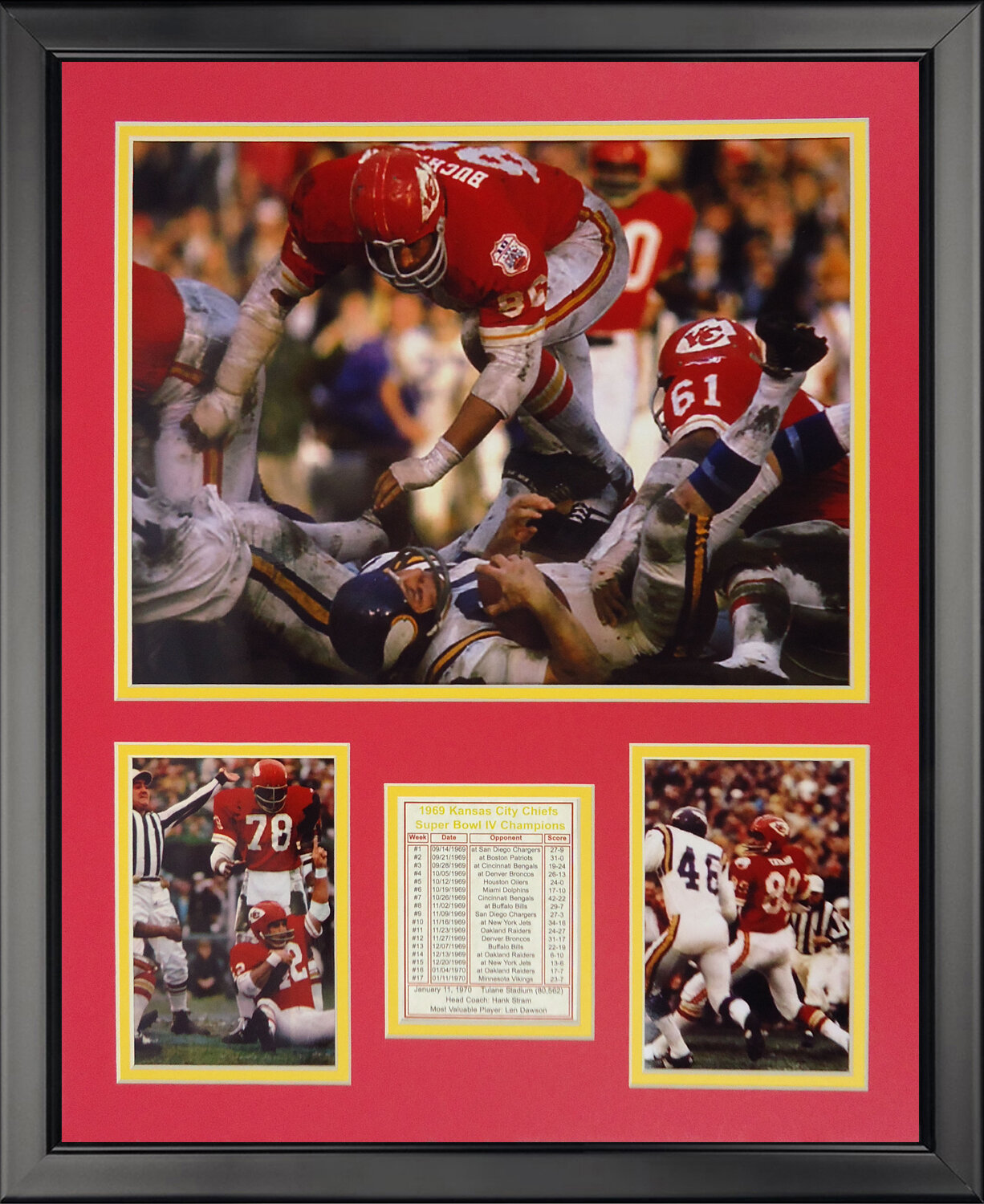 1970 Kansas City Chiefs Super Bowl Champions Framed Front Page 