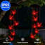 Carillon éolien Lasca Cardinal, lumières solaires de jardin étanches, décorations extérieures pour Noël