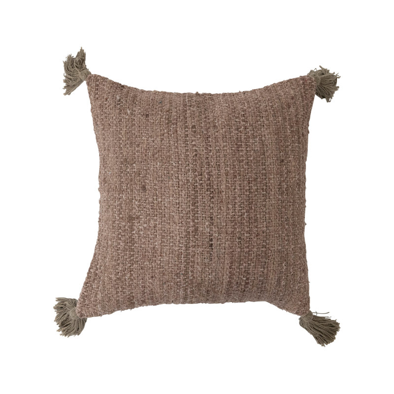  Housse et insert de coussin en coton tissé carré