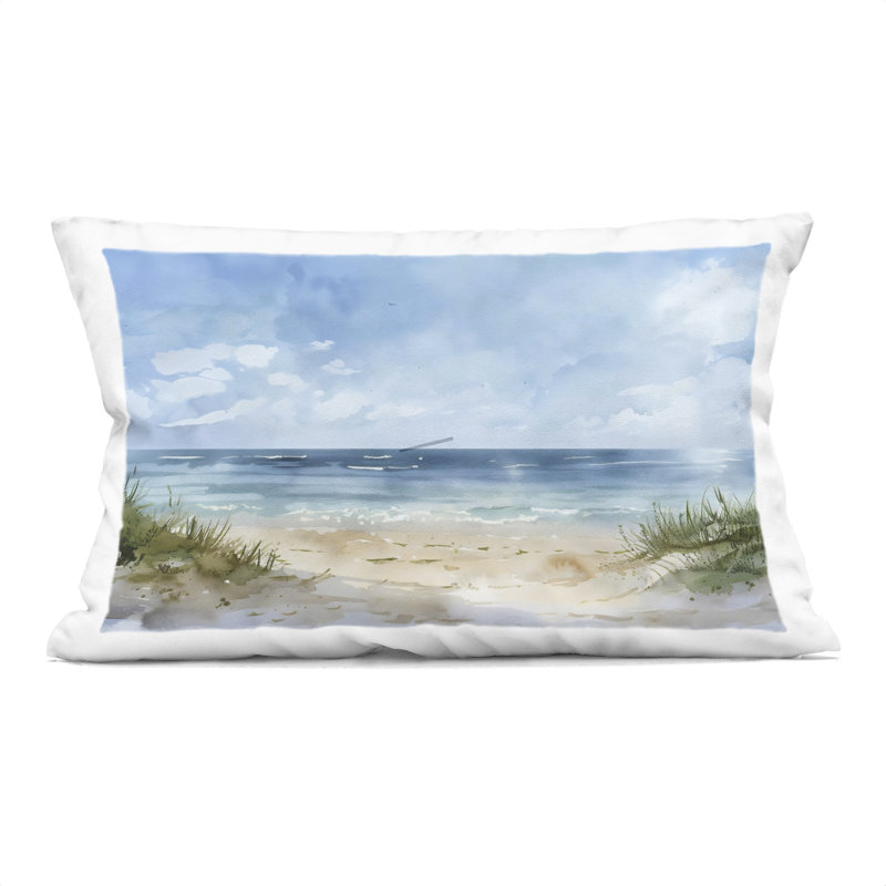 Coussin décoratif abstrait Abstract Wippling Waves, design par Lera