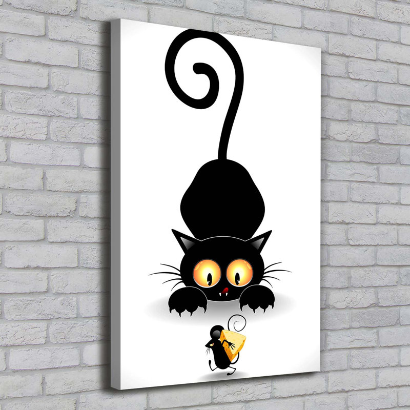 Cat And Mouse - Wrapped Canvas Print