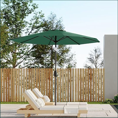 Parasol de patio extérieur Parasol de table extérieur Parasol de marché 6 nervures robustes Protection UV imperméable pour terrasse de jardin (En raison des différences d'éclairage et de couleur, il peut y avoir des différences entre le produit ré