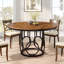 Round Metal Base Dining Table-1571544071