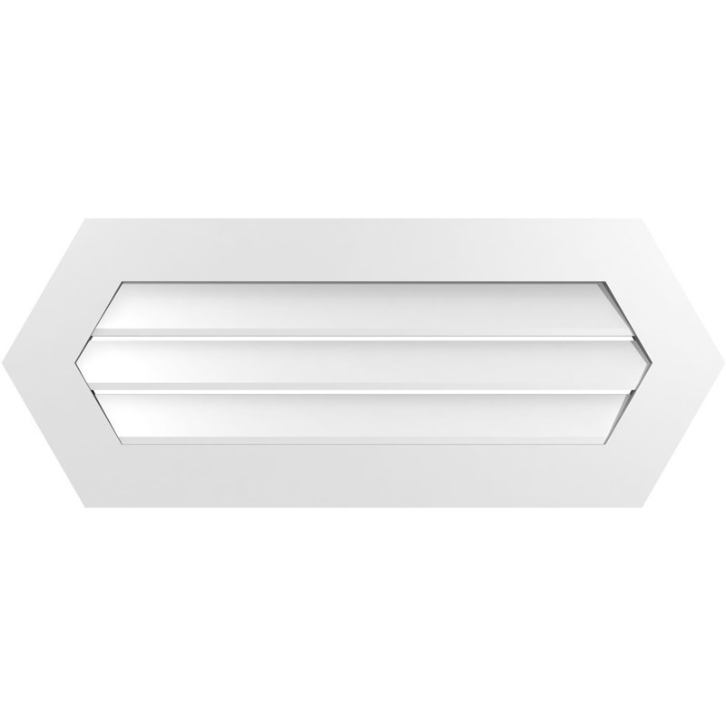 Évent horizontal fonctionnel à pignon en uréthane à surface horizontale Signature, H 16 po x l 40 po x P 1 po