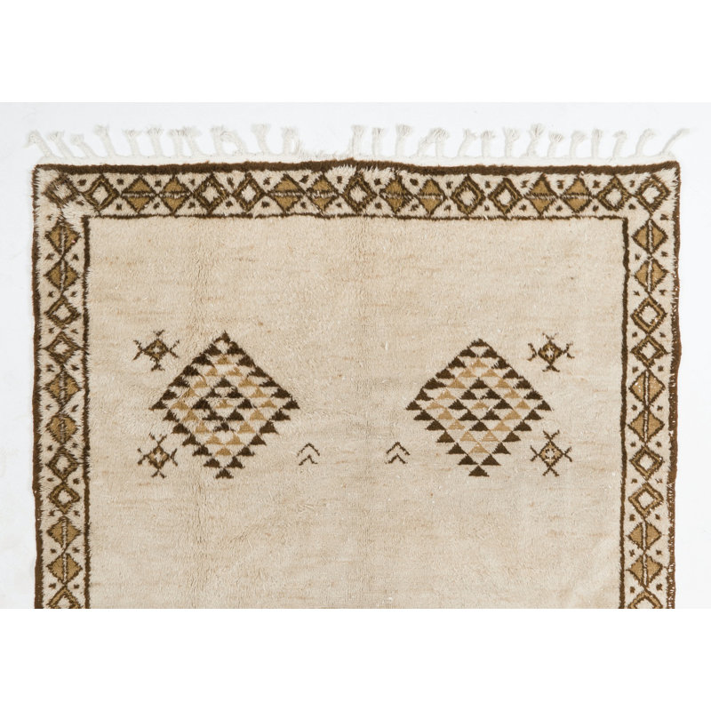 Tapis «Tulu» fait à la main, 100% laine naturelle non teinte, options personnalisées disponibles