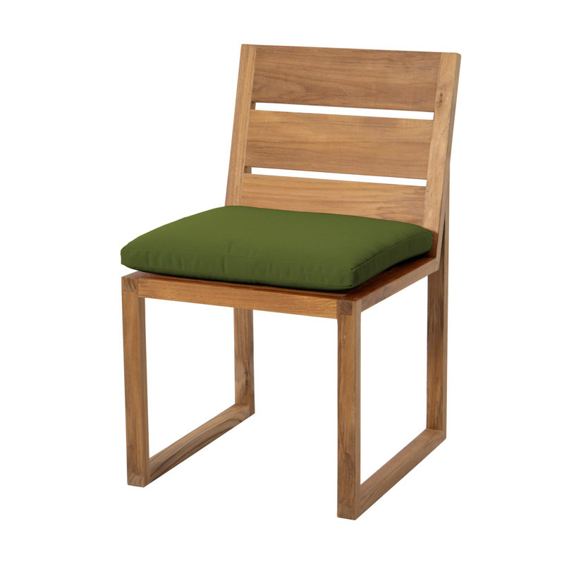 Chaise de terrasse avec coussin Uvita, Fougère
