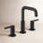 Nicoli Matte Black Bathroom Faucet 3 Hole, 8 Inch Widespread 2-Handle Bathroom Sink Faucet for Vanity, Push-Pop Drain Assembly, Matte Black-50198997