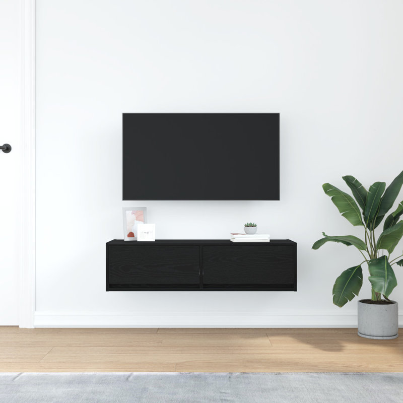 TV Cabinet 31x25.5 Cm Engineered Wood, Black, 100 cm