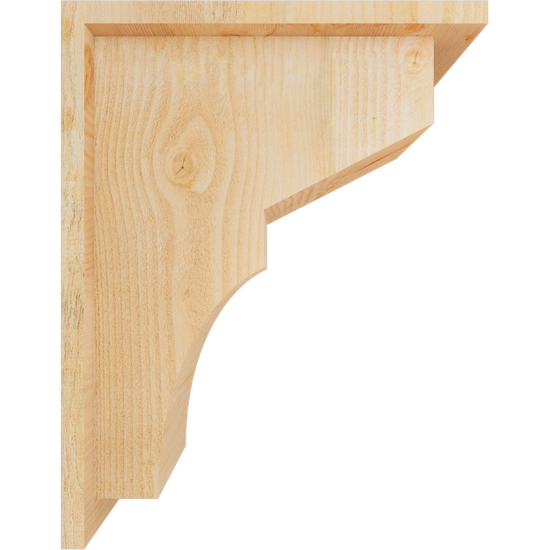 Corbeau brut Monterey avec plaque arrière, sapin Douglas, l 8 po x P 14 po x H 18 po, 18" H x 8" W x 14" D, Sapin de Douglas