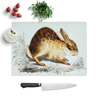 Tempered Glass Chinese Hare Chopping Board