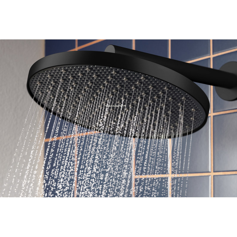 Pomme de douche hansgrohe Activera S 240 à 1 jet, 2,5 gallons par minute, en noir mat, Matte Black, 2.5 GPM