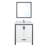 Ziva 30 in W x 22 in D Single Bath Vanity, White Top, 28 in Mirror and Chrome Faucet Set-87293423-113111285