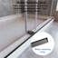 66 à 72 po X P 76 po H Double porte de douche coulissante sans cadre avec Verre trempé transparent-114605261