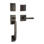 Prestige Spyglass Handleset Handleset with Deadbolt Door Lever and Rosette