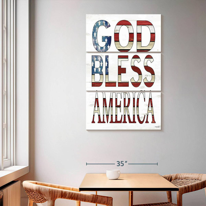 Kema Patriotic God Bless America, H 65 po x l 42 po