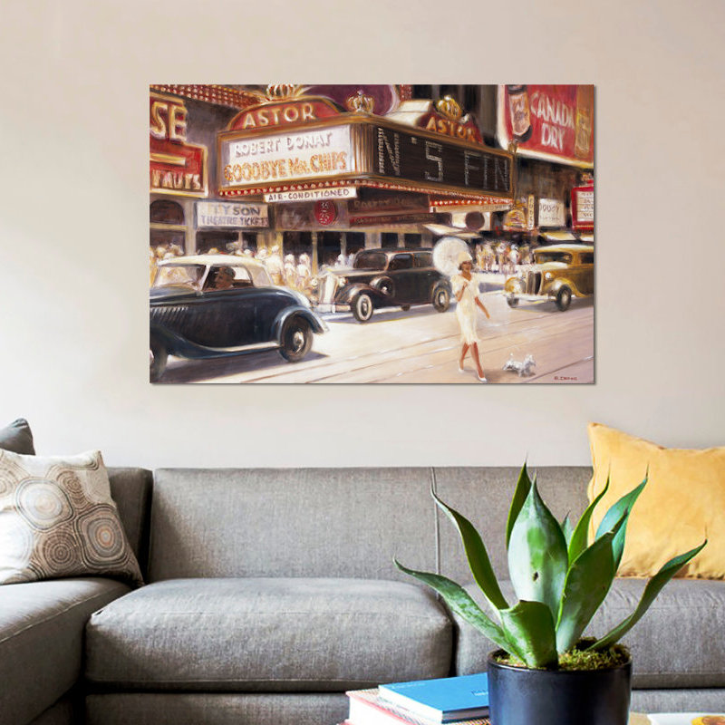 « los angeles i », toile rétro sur toile, H 40 po x l 60 po x P 1,5 po, Toile avec cadre noir, Pas de tapis