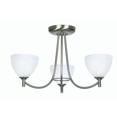 Hongshuo Frosted Glass Semi Flush Mount