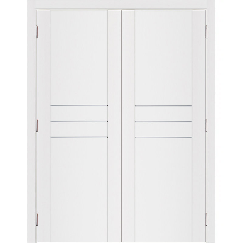 Double porte intérieure stratifiée blanc doux pré-suspendu Stile 005, 36 po x 80 po, Réversible