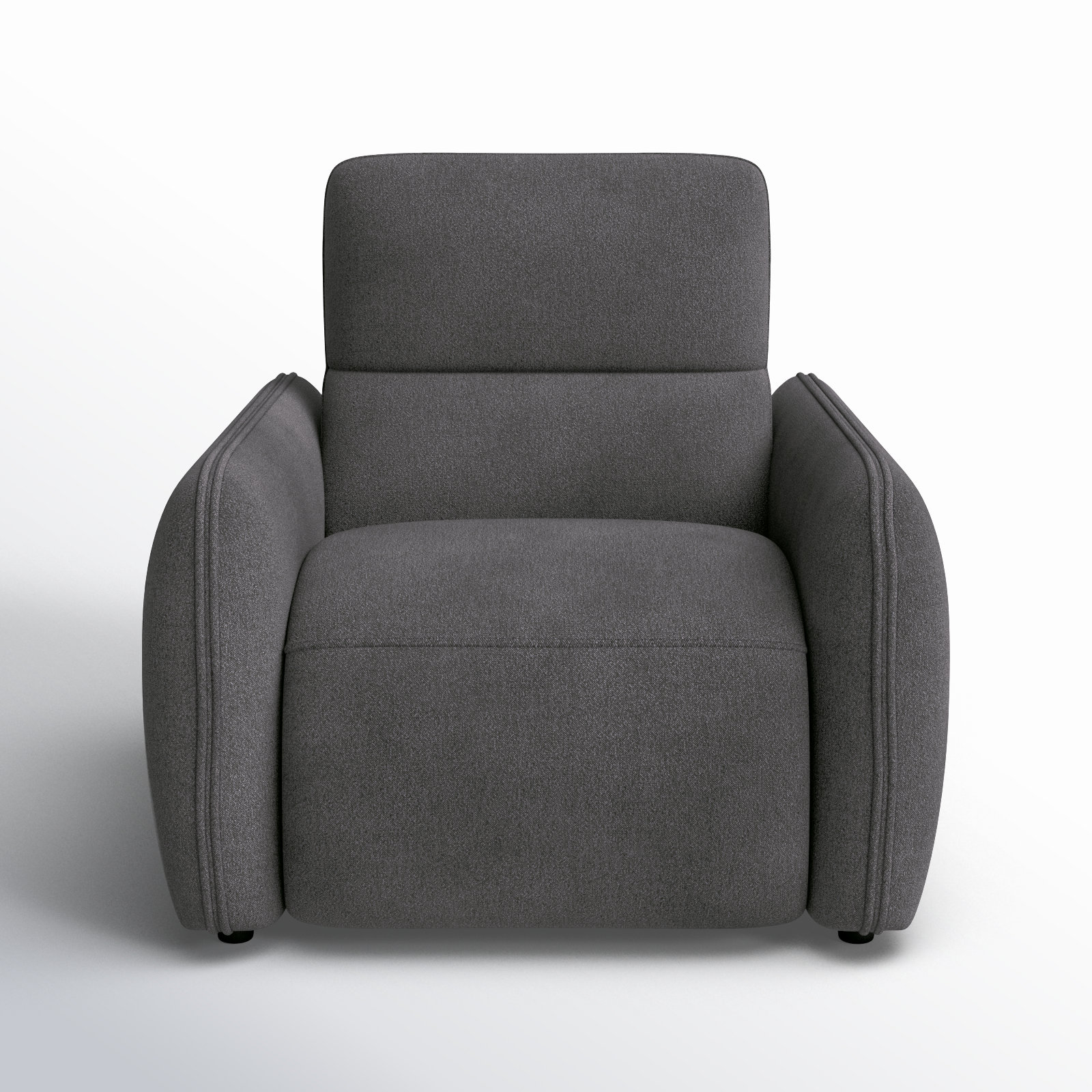 Pompeo 42" Power Recliner, Elite Charcoal Gray Boucle