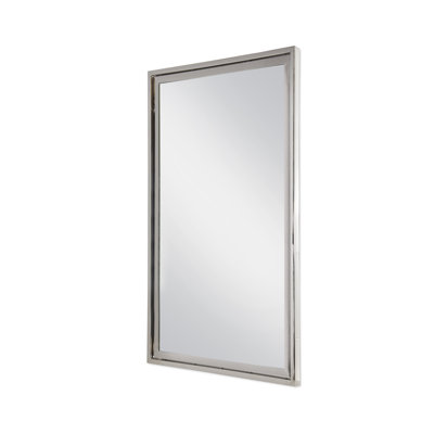 Thomas O'Brien Flat Metal Beveled Wall Mirror