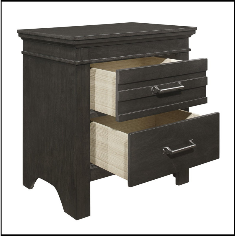 Table de chevet transitionnelle 1pc, Gris anthracite