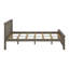 Base de lit plateforme en bois massif avec tête de lit-1696247150