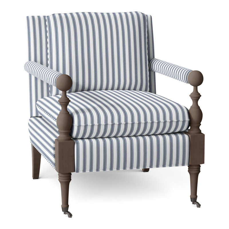 Fauteuil Leslie, Perigold ‑ denim Excel, Noisette