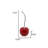 14" Red And Silver Enamel Cherry Sculpture