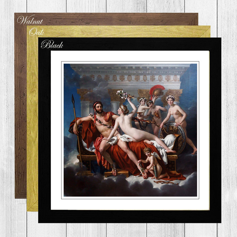March Venus by Jacques Louis-David - Framed Print, Black
