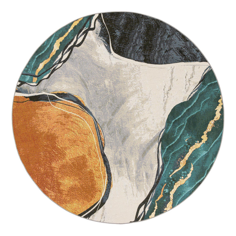 Keazia Indoor/Outdoor Area Rug, Round 7'10"