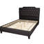 Mobilier de chambre à coucher tête de lit tapissier capitonné noir-194338536