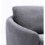 Lin chic gris avec coussin de dossier lâche et pieds élégants et durables invitant à s'asseoir