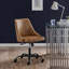 Chaise de bureau pivotante en cuir Designate-1071272337