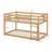 Wooden Solid Floor Bunk Bed With Ladder-1748744066
