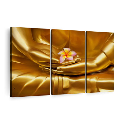 "Bouddha et frangipanier" sur toile