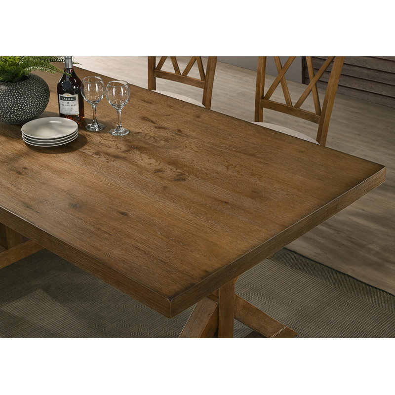 Morden Farmhouse Trestle Dining Table, Dining Room Table