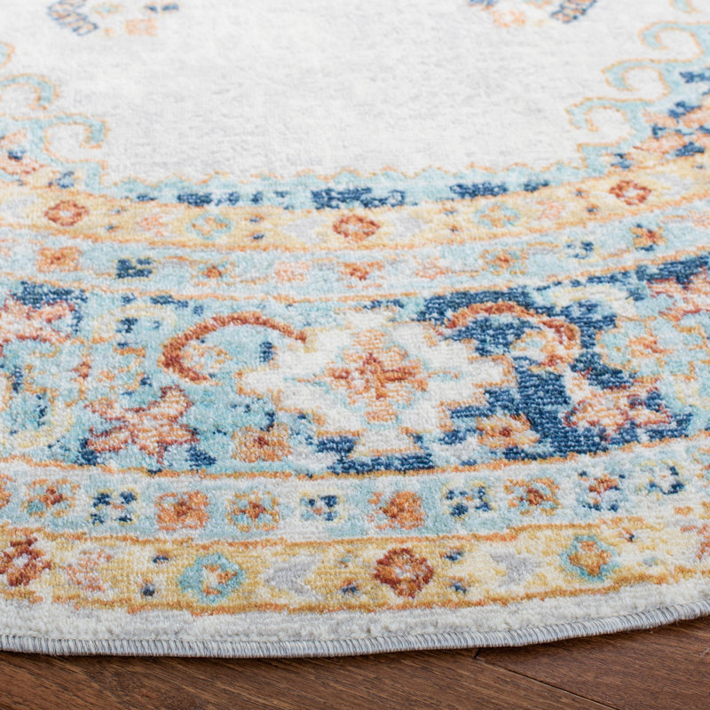 Hardy Performance Oriental Rug, Round 6'7"