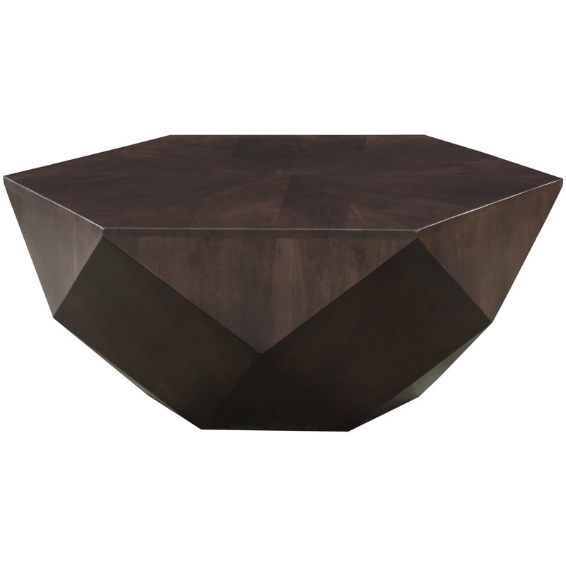 Diamante Veneer Diamond Shaped Coffee Table, Brown