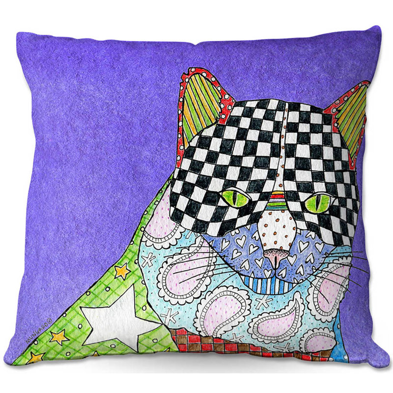 Reversible Throw Pillow, 20" x 20", Indigo