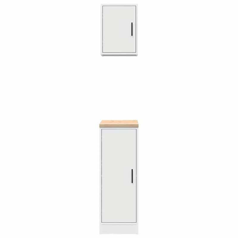 2 Piece Garage Cabinet Part Or Accessory, White